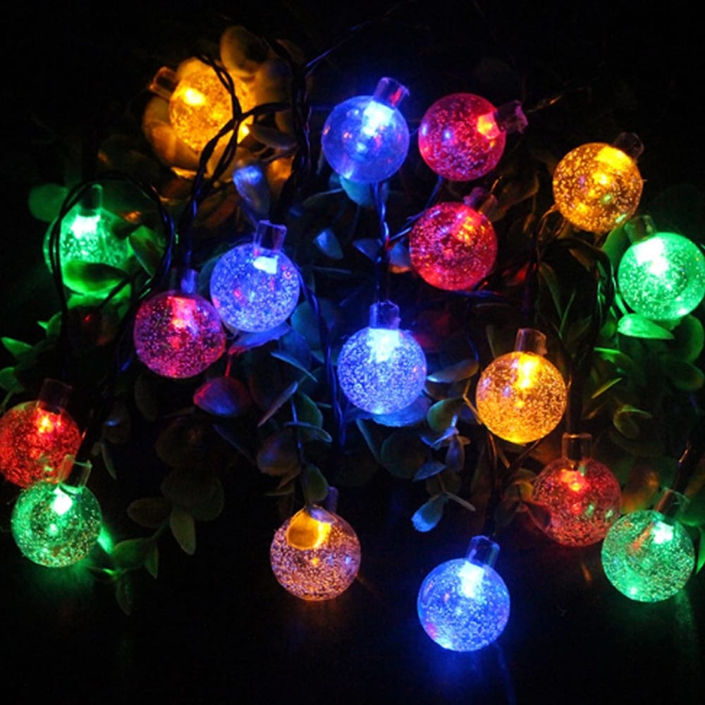 Dây đèn led bi bọt Noel đủ màu